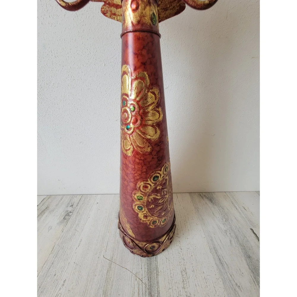 Pier 1 praying angel metal cherub red Xmas religious home decor figure